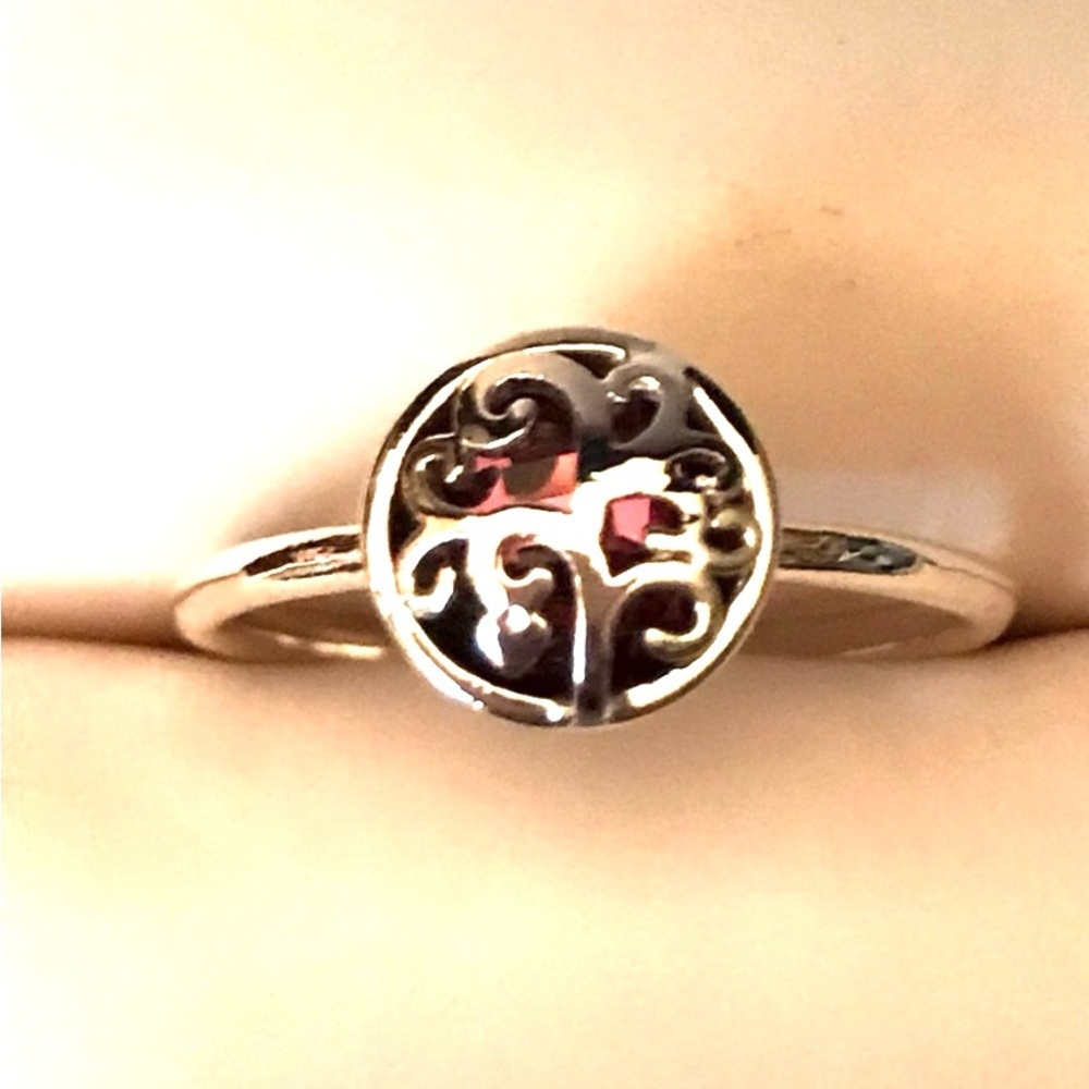 New Sterling silver amethyst tree of life ring size 8.75